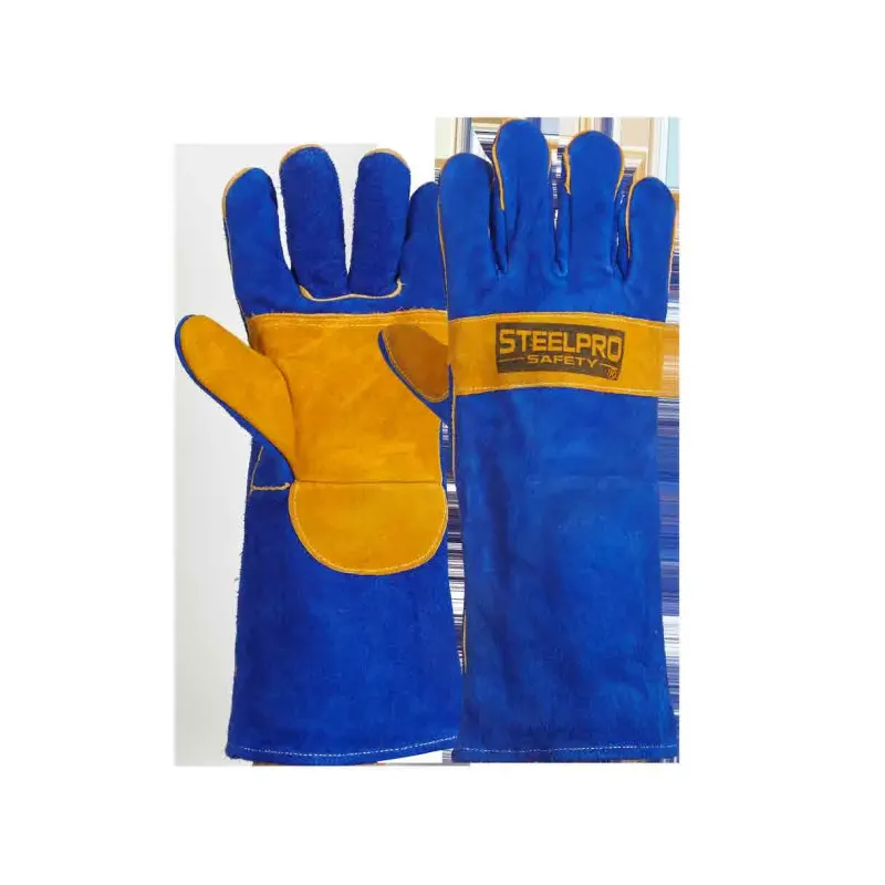 GUANTE SOLDADOR AZUL CON HILO KEVLAR