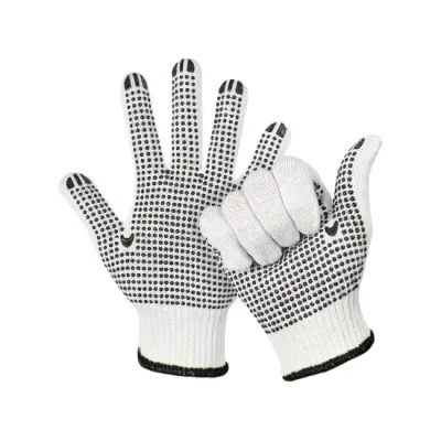 GUANTES ESTÁNDAR DE ALGODÓN / POLIÉSTER CON PUNTOS DE PVC