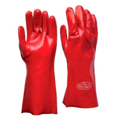 GUANTE PVC ROJO 35 CM  STEELPRO